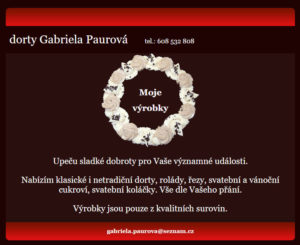 Takhle vypadal původní web na adrese DortyGP.cz