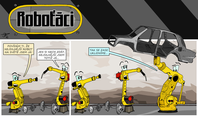 Komixový strip Roboťáci vychází každý měsíc