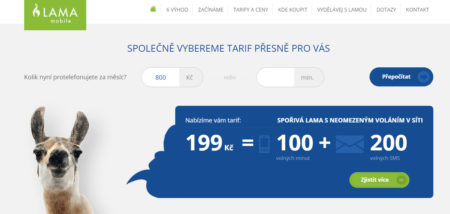 Copywriting redesignu webu Lama Mobile